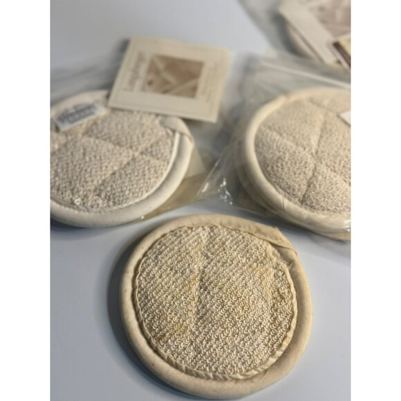 Longaberger Fabric Hot Pads & Coaster Set – 3-Piece 4" PREOWNED READ - Picture 4 of 5